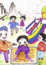 《和諧城市，共享美好童年》 陳劉筱旭 12歲 鳳臺縣第十中學(xué) 六（5）班