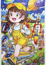 《我的航天夢，建設(shè)智慧城市》文雅婷 11歲 壽縣隱賢鎮(zhèn)第一小學(xué) 五（2）班